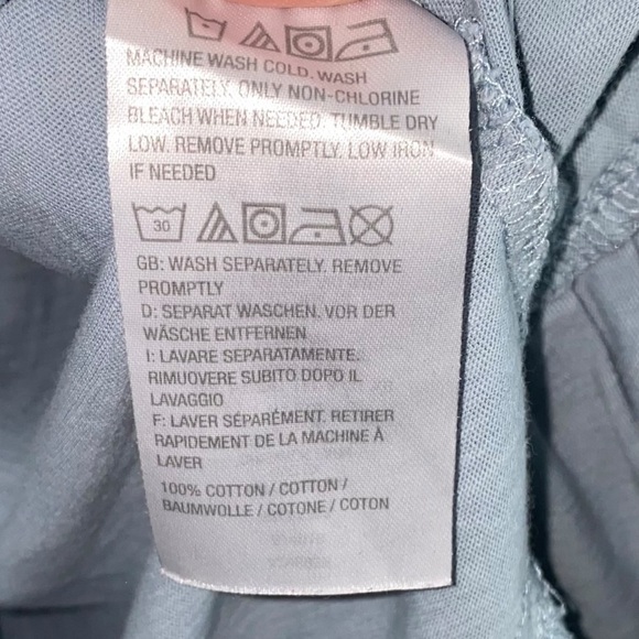 LOGO by Lori Goldstein Blue Cotton Slub Knit Long Sleeve Top Pleated Peplum Sz S - Picture 4 of 7